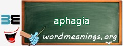 WordMeaning blackboard for aphagia